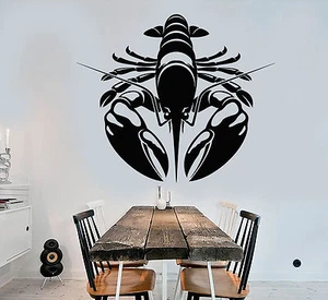  Vinyl-Wandtattoo Hummer Homar Meerestier Restaurant Dekor Aufkleber (1168ig) - Bild 1 von 3