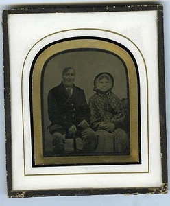 AMBROTYPE photo, un couple âgé pose les vénérables U.K - Picture 1 of 2