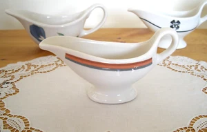 Jarabe de salsa de salsa de siracusa de colección blanco con rayas marrones anaranjadas grises - Imagen 1 de 4