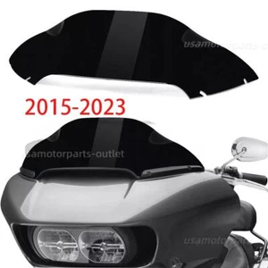 8" Wave Black Windscreen Windshield for Harley Road Glide FLTRX 2015-2023 2017 - Picture 1 of 11