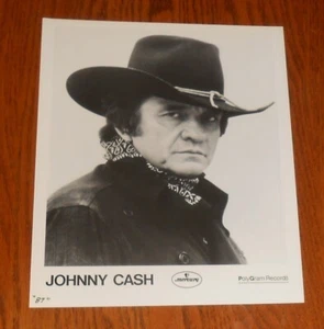 Johnny Cash Foto Poster Original Promo 8x10 Cowboyhut RAR - Bild 1 von 1