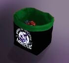Green Witch with Cat Dice Bag, Freestanding Drawstring Pouch for Board Games D&D