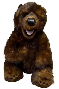 Disney Parks Grizzly Bear Brown Plush Puppet Hidden Mickey Stuffed Animal - Picture 1 of 10