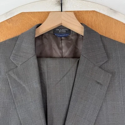 Tommy Hilfiger Traje Para Hombre 44R Verde Glen Check 2 Botones 100% Lana Pantalones 35x28 Foto 1 de 4