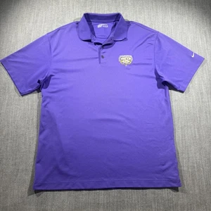 LSU Tigers Shirt Mens XL Purple 2007 National Champions Nike Golf Dri Fit - Picture 1 of 8