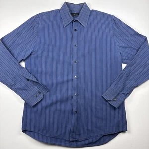 Camicia uomo Express Design Studio M vestibilità moderna righe blu elasticizzata manica lunga - Foto 1 di 10