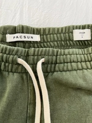 Pacsun Hombre’s Verde Oliva Jogger’s Talla Pequeña, Bolsillos con Cremallera. Foto 1 de 4