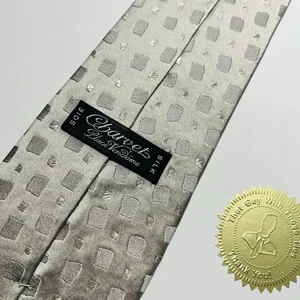 Charvet Silver Silk Luxury Tie w Metallic Accents 60.25x3.75” - Picture 1 of 12