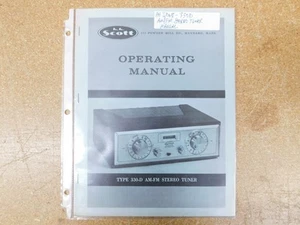H.H. Scott 330-D AM-FM Stereo Tuner Operating Manual w/ Schematics (original) - Photo 1/1