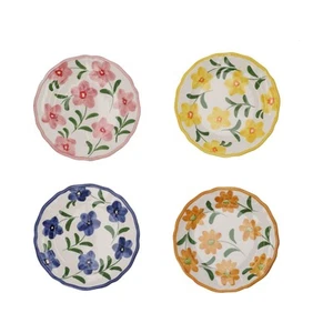 Les Ottomans Spring Handpainted Ceramic Salad Plate 21Cm Set Multicolour RRP 232 - Picture 1 of 12
