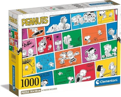 Clementoni Puzzle 1000 Pz Compact Peanuts 39803 - Immagine 1 di 4
