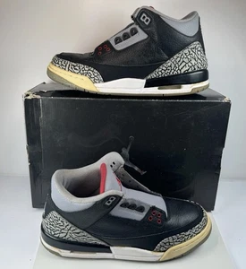 Nike Air Jordan 3 Retro GS Black Cement 2008 OG Box 7Y 398614-010 - Picture 1 of 22