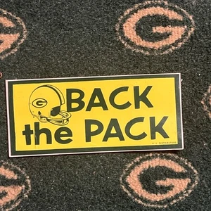 1970’S PACKERS BUMPER STICKER DECAL WITH BORDER - Picture 1 of 2