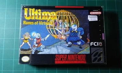 Sistema de entretenimento SNES Super Nintendo Ultima Runes Of Virtue II 2 somente caixa - Imagem 1 de 4