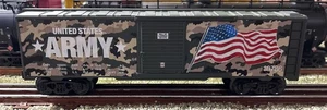 Menards~O Gauge~US Army American Flag Box Car! Compatible W/Lionel & MTH! - Picture 1 of 6