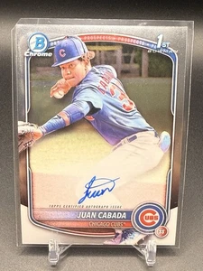 Juan Cabada 2025 Bowman Chrome #CPA-JC First (1st) Chrome Prospect AUTOGRAPH - Picture 1 of 10