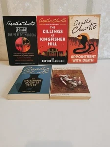 Agatha Christie Book Bundle x5, Crime Mystery 8 Stories, Poirot Cases - Picture 1 of 16