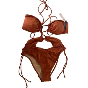 Neu mit Etikett Victoria's Secret Multiway-Neckholder-Badeanzug Damen Cutout Größe M - Bild 1 von 11
