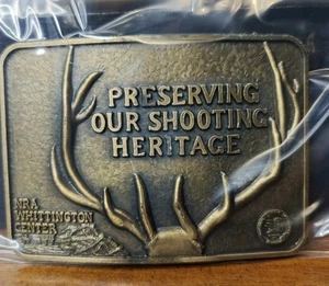 NEW Vintage NRA Preserving Our Shooting Heritage Whittington Center Belt Buckle - Picture 1 of 2