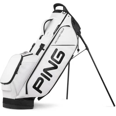 Bolsa de pie de golf PING HOOFER TOUR NUEVA 5 vías superior blanca negra Foto 1 de 4