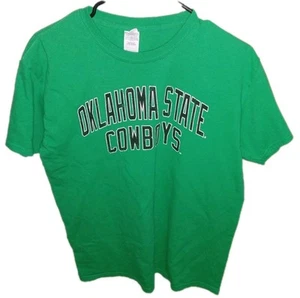 NCAA Oklahoma State Cowboys 100% Cotton Men's Medium Green T-Shirt By Gildan - Picture 1 of 2