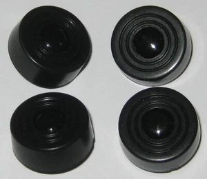 4 X Essentra FF-009-P4X7B Black Mounting Foot / Rivet - 21mm Dia. X 8mm H - Picture 1 of 7