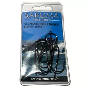 SAKUMA 545 MANTA EXTRA SEA HOOKS 8/0, 7/0, 6/0, 5/0, 4/0, 3/0, 2/0, 1/0, 1, 2 - Picture 1 of 2