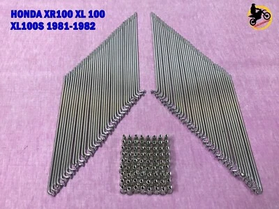 FIT HONDA XR100 XL100 XL100S 1981-1982   F&R Chrome Spoke Set 72Pcs. *nan3534* Foto 1 de 4