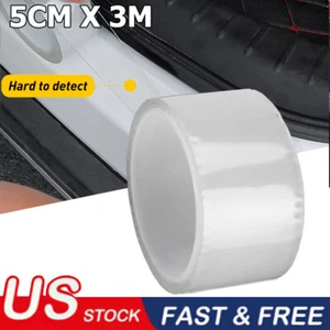 New Protector Sill Scuff Car Auto Door Plate Anti-Sticker Scratch Bumper Strip - Foto 1 di 11