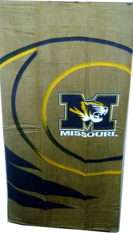 Missouri Tigers  College NCAA Beach Bath Velour Towel 30x60 Cover
