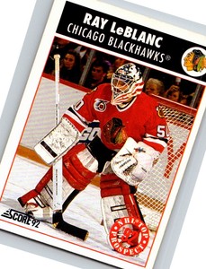 1992-93 Score Ray LeBlanc Chicago Blackhawks #486