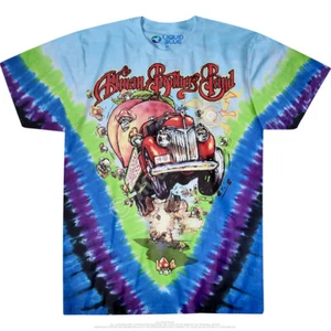 ALLMAN BROTHERS-PEACH MUSHROOM-V TIE DYE T-SHIRT  M-L-XL-XXL,4X,6X Trucks,Haynes - Picture 1 of 5