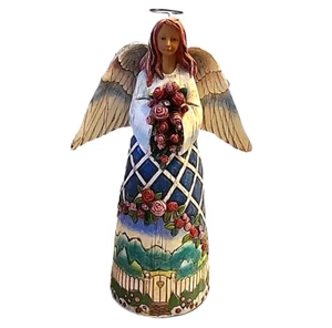 Guardian of The Garden and Flowers Jim Shore Angel Heartwood Creek Collection 9" - Picture 1 of 12