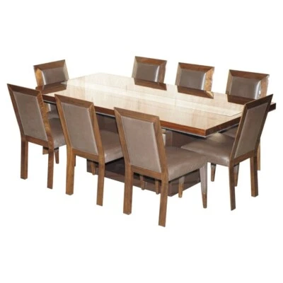 DESIGNER KESTERPORT AMERICAN MAHOGANY DINING TABLE & CHAIR DINING ROOM SUITE - Image 1 of 4