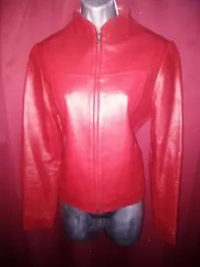 Red Genuine leather designer jacket - Picture 1 of 10