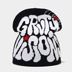 Mens Unisex Y2K Gothic Warm Hats Fall Winter Knitted Beanie Cap Hip Hop Headwear