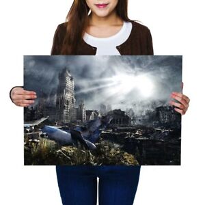 A2 - Post Apocalyptic World Plane Crash Poster 59.4X42cm280gsm #46181
