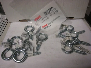 6 pc #0x 2-7/8"& 5- #2x2-5/8" LAG SCREWS PLATED STEEL EYE BOLTS 11 pcs H320966   - Picture 1 of 7