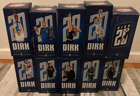 DIRK NOWITZKI 20th Season 2017-18 Bobblehead Set ALL 10 NEW IN BOX Cover