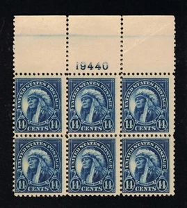 EXCELLENT GENUINE SCOTT #565 MINT PRISTINE OG NH PLATE #19440 BLOCK OF 6 STAMPS - Picture 1 of 2