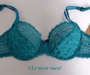 CHANTELLE Merci soutien gorge Armatures 2 parties vert neuf avec étiquettes 1741