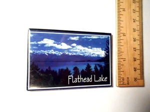 Flathead Lake Montana Fridge Vintage Magnet - Picture 1 of 3