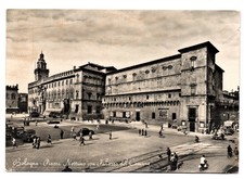BOLOGNA-- PIAZZA NETTUNO E PALAZZO COMUNALE VIAGGIATA 1954