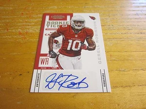 Gerell Robinson Autographed 2012 Panini Contenders #139A ROOKIE Card Cardinals - Picture 1 of 2