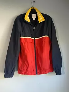 Abrigo Chaqueta H&M Azul Marino Rojo Blanco Amarillo Cremallera Frontal Resistente al Agua XS - Imagen 1 de 3