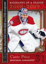 2008-09 Upper Deck Biography of a Season #20 Carey Price