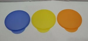 Tupperware 3516 Replacement Lid for Tumbler Orange Yellow Blue LIDS ONLY NEW - Picture 1 of 4