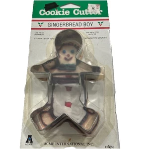 Gingerbread Man Boy 5" Steel Cookie Cutter Acme Christmas #10550 In Package - Picture 1 of 4