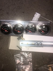 Dolphin 4 Gauge Set Hot Rod Street Rod Universal Black - Picture 1 of 2