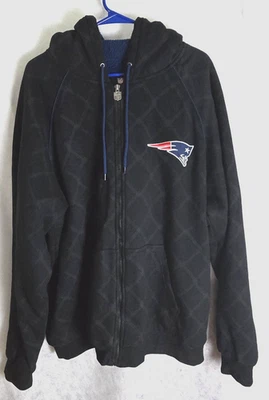 NFL Pro Line 新英格兰爱国者队羊毛衬里全拉链连帽衫男式 XXL — 第 1/4 张图片